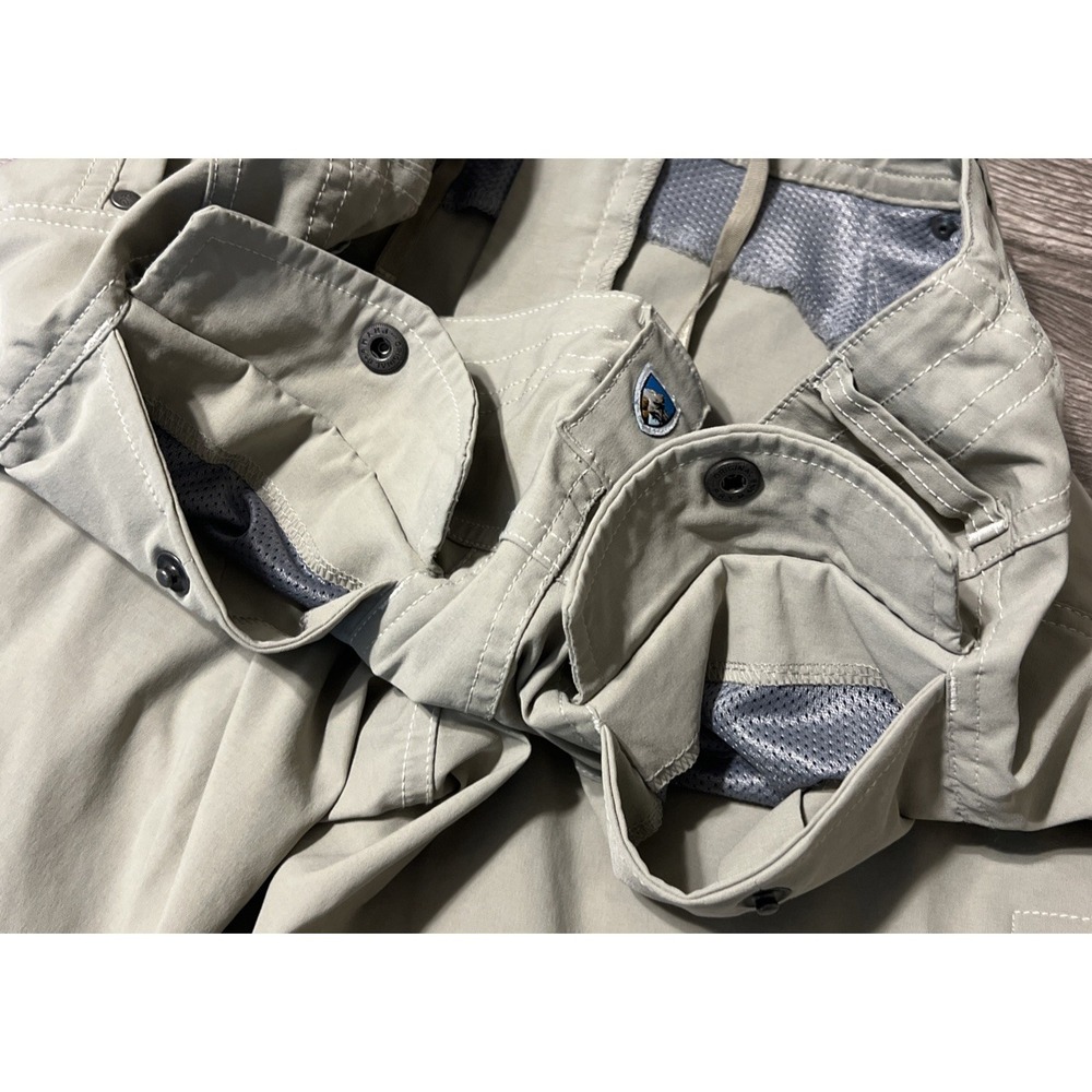 KUHL Women's Kliffside Performance Cargo Pocket Beige 11.5" Shorts Size 10 (32") - Picture 6 of 14